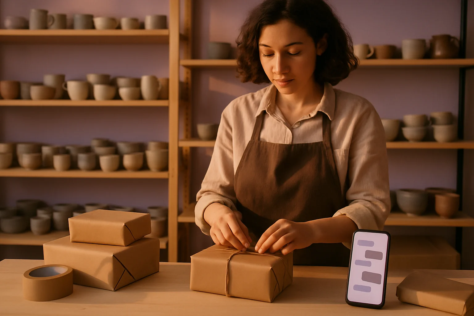 How a Two-Person Ceramics Store Answers Customers at Midnight for $99 a Month